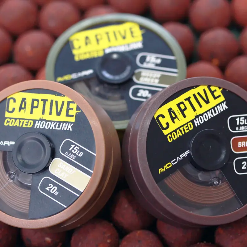 Fir textil AVID carp captive coated hooklink, sand/clay, 15lb Bestseller