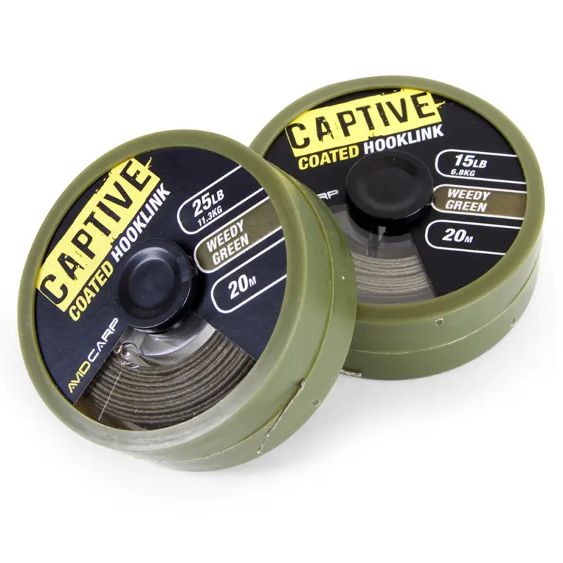 Cumpără online Fir textil AVID carp captive coated hooklink, verde, 15lb