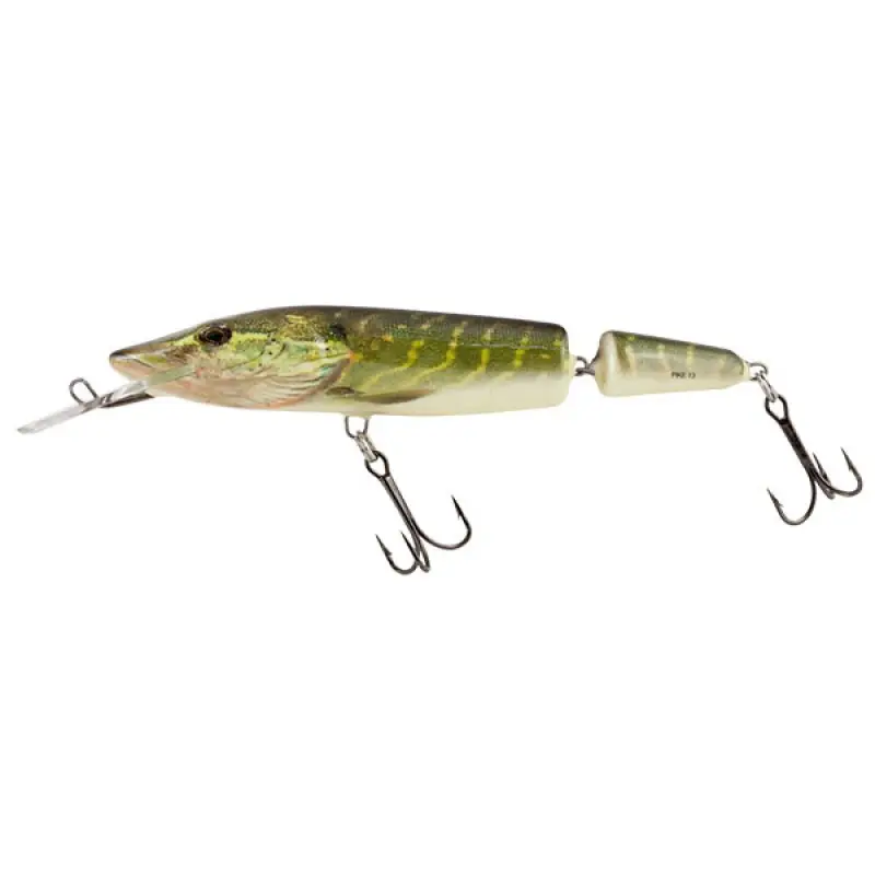 Vobler Salmo Pike Jointed Deep Runner, Real Pike, 13cm Ultima șansă