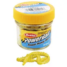 Naluca Viermi Artificiali Berkley PowerBait Power Honey Worm Garlic Yellow, 60g, 25buc/borcan Ofertă