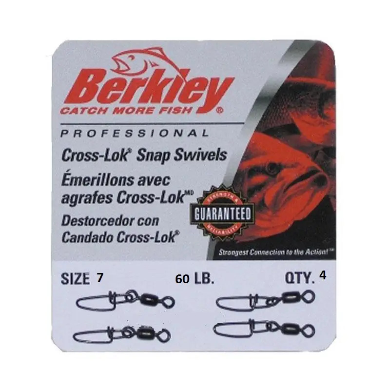 Agrafa cu Vartej BERKLEY Cross-Lok Mc Mahon, Nr.7,60lb(28kg), 4buc/plic Preț promoțional