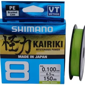 Preț mic Fir Textil Shimano Kairiki 8 Braided Line, Mantis Green, 150m