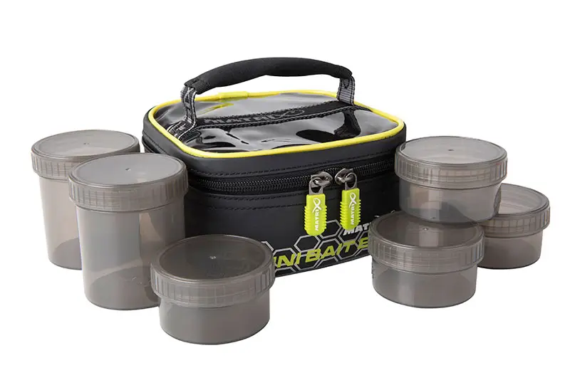 Livrare gratuită Geanta Nada Matrix Mini Bait Bag + 6 Borcane, EVA Rezistent, 17x17x9cm