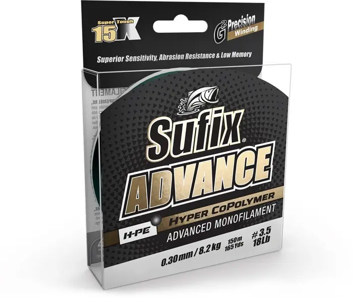 Preț mic Fir Monofilament Sufix Advance HMPE Hyper CoPolymer, Clear, 150m