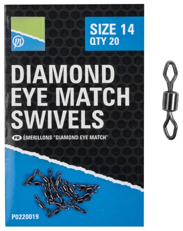 Vartej Preston Diamond Eye Match Swivels, 20buc/plic Preț promoțional