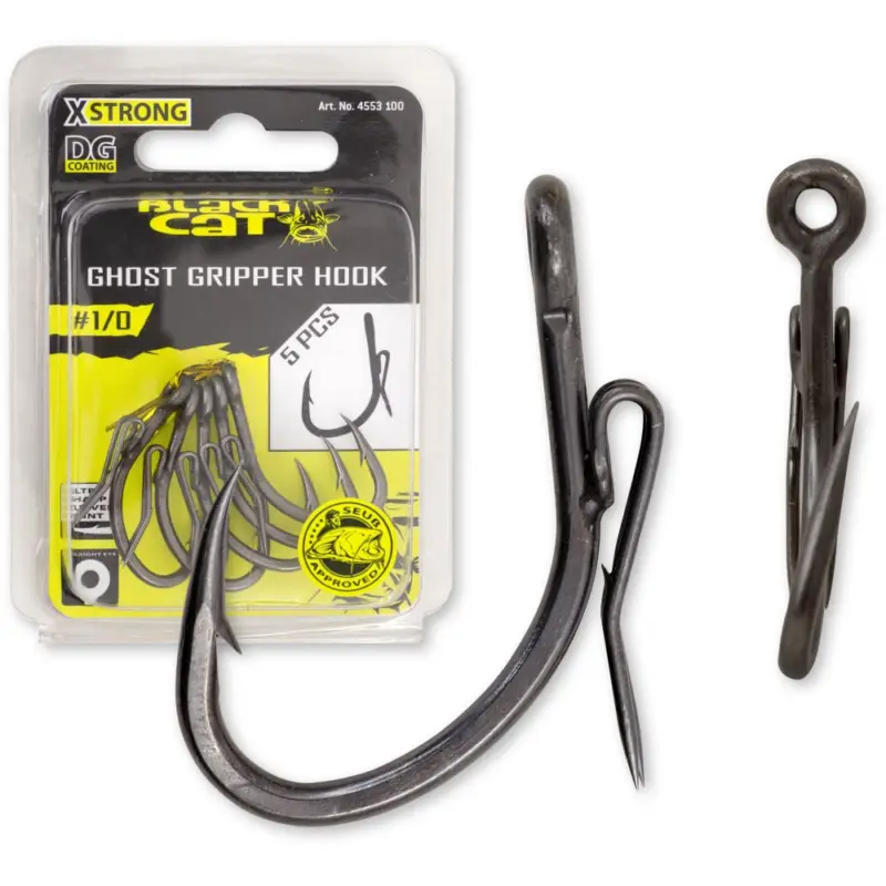 Carlige Somn Black Cat Ghost Gripper Hook DG Coating, 5buc/plic Lichidare de stoc