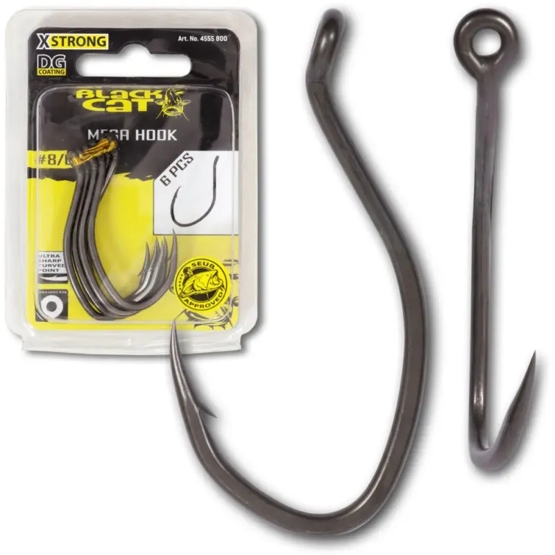 Carlige Somn Black Cat Mega Hook DG Coating, 6buc/plic Ofertă specială