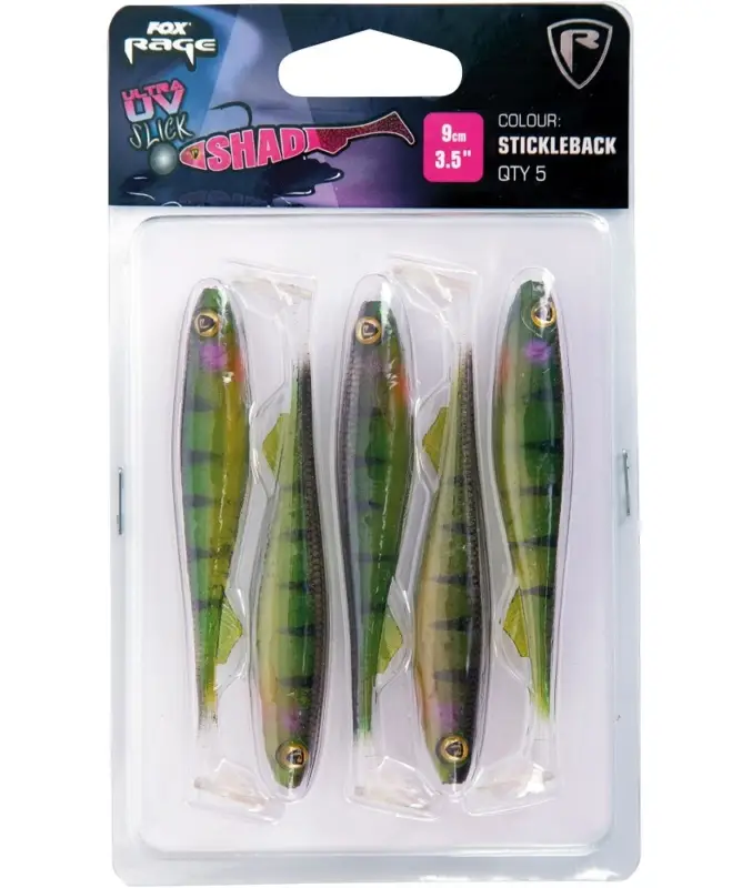 Shad Fox Rage Slick Shad Ultra UV, Stickleback, 9cm, 5buc/plic Reducere extra