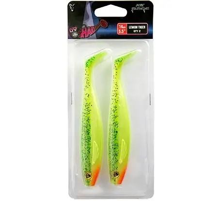 Shad FOX Rage Pro Shad, UV Lemontiger, 14cm, 2buc/blister Ofertă exclusivă