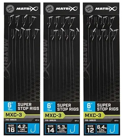 Transport gratuit Riguri Matrix MXC-3 Barbless Super Stop Rigs, 15cm, 8buc/plic