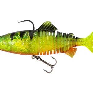 Cel mai vândut Swimbait FOX Rage Replicant Jointed, UV Perch, 18cm, 80g