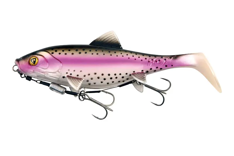 Reducere extra Swimbait Fox Rage Replicant Shallow Legend Colors, UV Original Rainbow Trout, 18cm, 65g