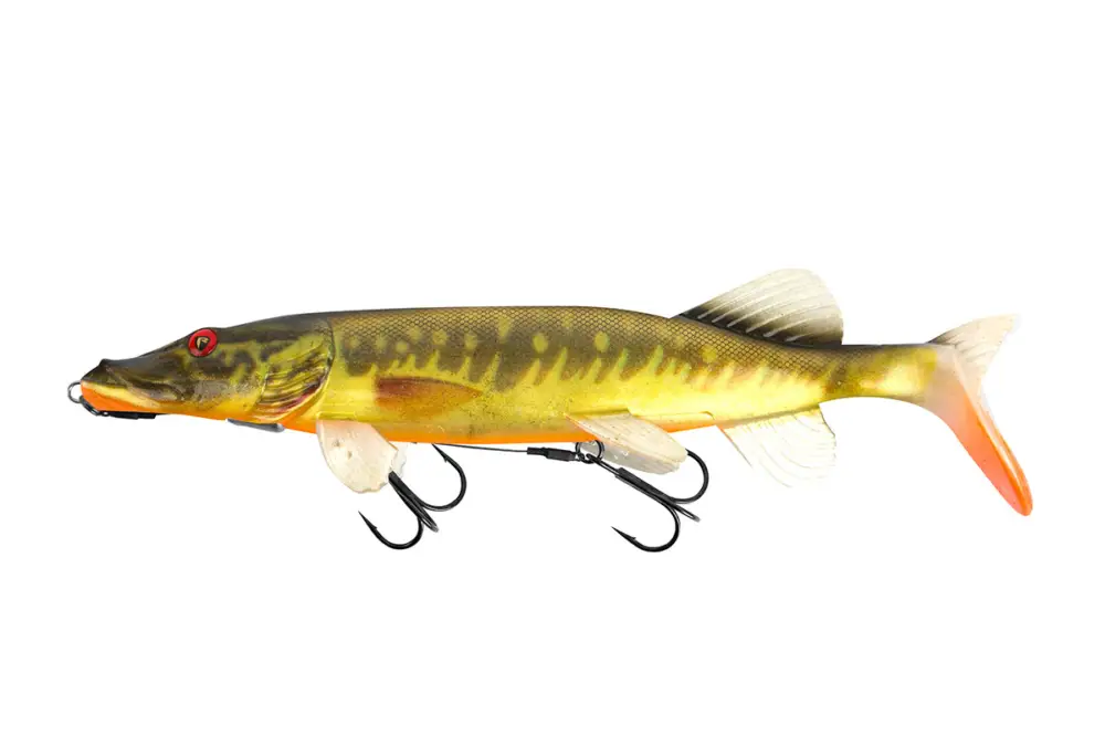 Comandă acum Swimbait FOX Rage Replicant Giant, Supernatural Hot Pike, 32cm, 240g