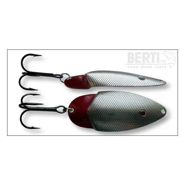 Lingura Oscilanta Bertilure Lucky Redtail XXL Nickel Amprenta Patrate 7.8cm 13g Expediere rapidă