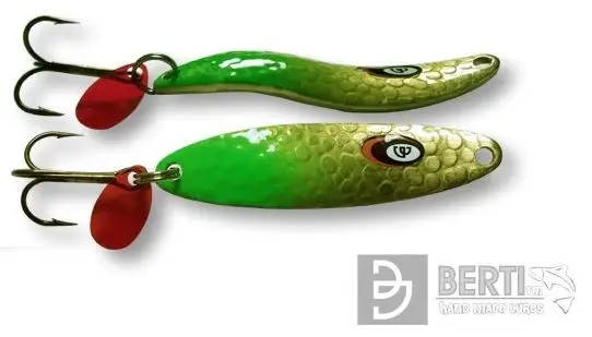 Lingurita Oscilanta Berti Taifun Nr.1, Green Tail, 53mm, 7g Transport gratuit