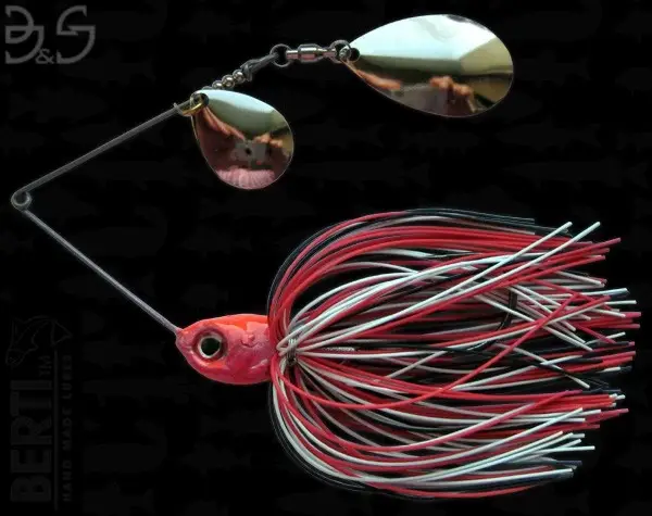 Mai ieftin Spinnerbait Berti Gigant Big&Strong Colorado Indiana, Alb/Negru/Rosu, 17g