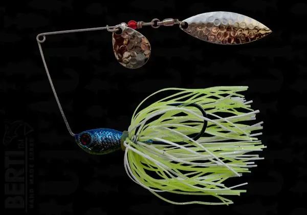 Chilipir Bertilure Spinnerbait Colorado nr.2 Salcie nr.2 11gr Skirt Siliconic White Chartreuse Glitter