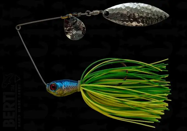 Disponibil imediat Bertilure Spinnerbait Colorado Nr.2 Salcie Nr.2 14g Skirt Siliconic Lime - Chartreuse