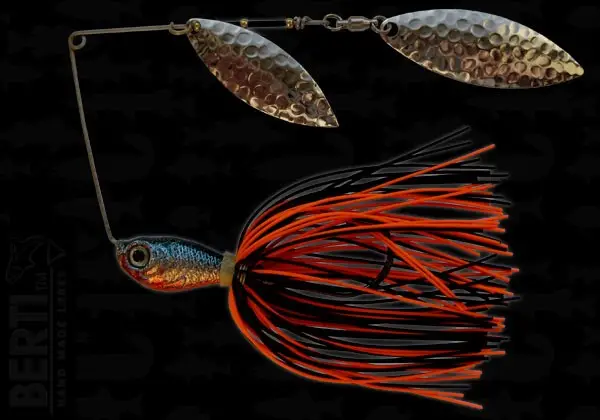 Livrare rapidă Bertilure Spinnerbait Salcie Nr.2 Salcie Nr.3 14g Skirt Siliconic Orange - Negru