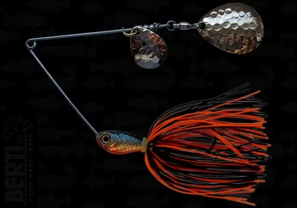 Spinnerbait cu Skirt Berti Colorado Colorado, Portocaliu/Negru, 14g Plată sigură