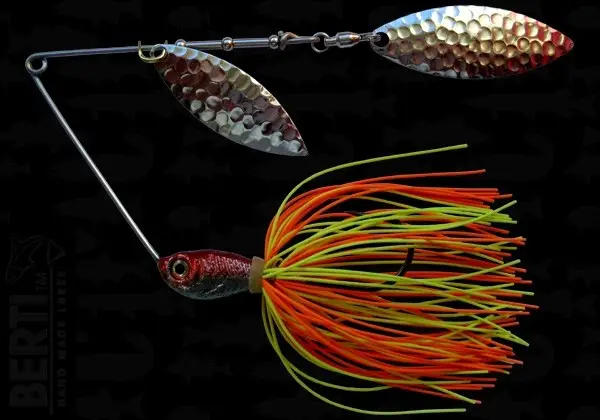 Cel mai vândut Spinnerbait cu Skirt Berti Salcie Salcie, Portocaliu/Chartreuse, 14g
