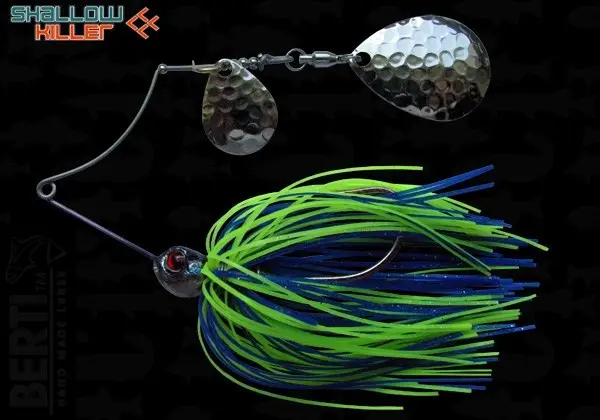 Reducere Spinnerbait Berti Shallow Killer Colorado Colorado, Albastru/Chartreuse, 7g
