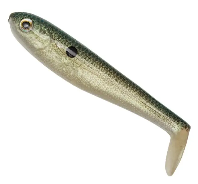 Shad Strike King Shadalicious, Culoare Green Gizzard, 11.4cm, 6buc/plic Discount