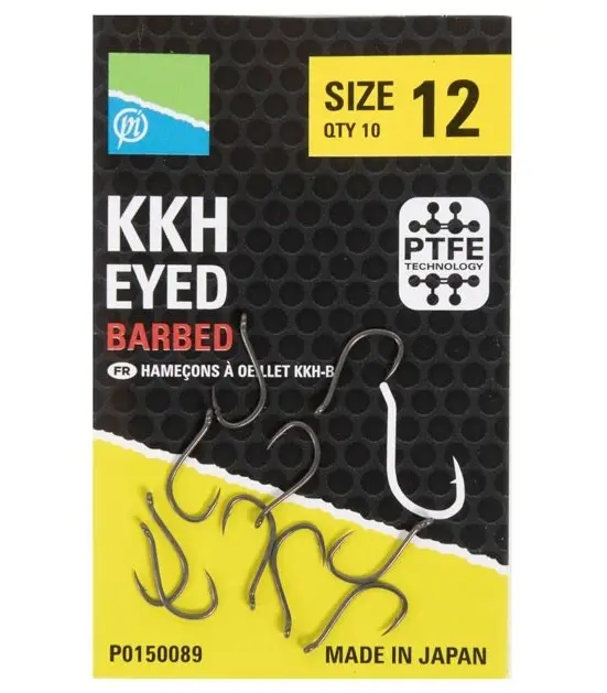 Calitate înaltă Carlige Preston KKH Eyed Barbed, 10buc/plic