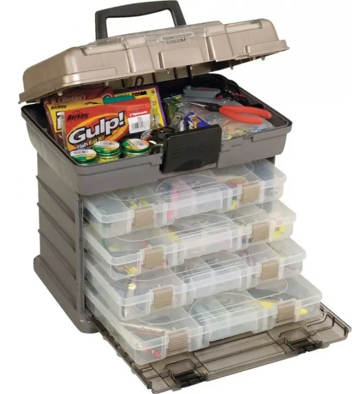 Retur ușor Valigeta Plano Guide Series Stowaway Rack System 1347-01 + 4 cutii Plano 3700, 41.9x30.5x40.6cm