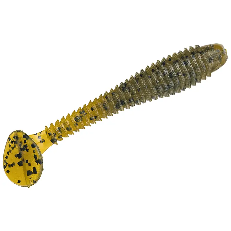 Disponibil imediat Grub Strike King Rage Swimmer, Culoare Green Pumpkin, 7cm, 9buc/plic