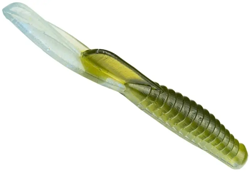 Preferatul clienților Grub Strike King KVD Perfect Plastics Drop Shot Half Shell, Moon Juice, 8.9cm, 9buc/plic