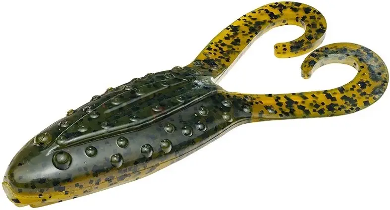 Expediere rapidă Broasca Strike King Gurgle Toad, Green Pumpkin Pearl Belly, 9.5cm, 5buc/plic