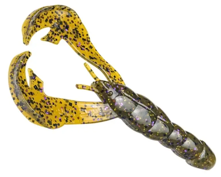 Creatura Strike King Rage Craw, Culoare Green Pumpkin Purple & Gold, 10cm, 7buc/plic Cel mai bun preț