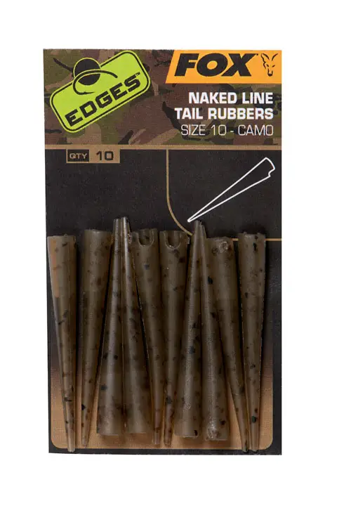 Camo Fox Naked Line Tail Rubbers Sz 10, CAC777 Cel mai bun preț