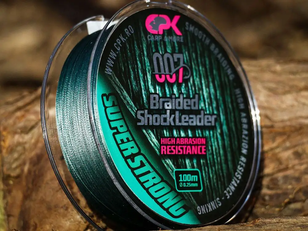 Retur gratuit Fir Textil Inaintas CPK Braided Shock Leader, Verde, 100m