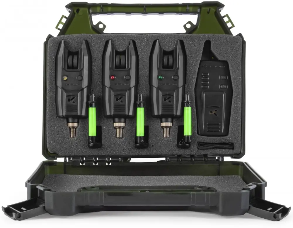 Reduceri Set Avertizori_Senzori PescuitKorum KBI-R 3-Rod Alarm Presentation+ Statie, 3+1