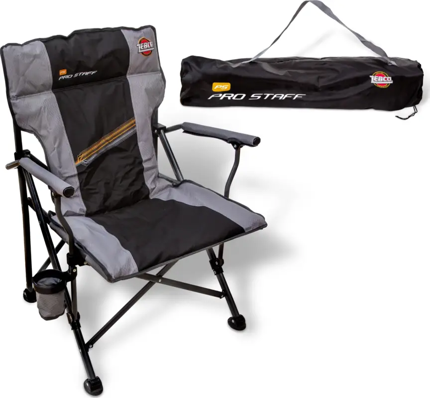 Retur ușor Scaun Pescuit Pliant Zebco Pro Staff Supreme cu Suport pentru Brate, 42x54x65cm