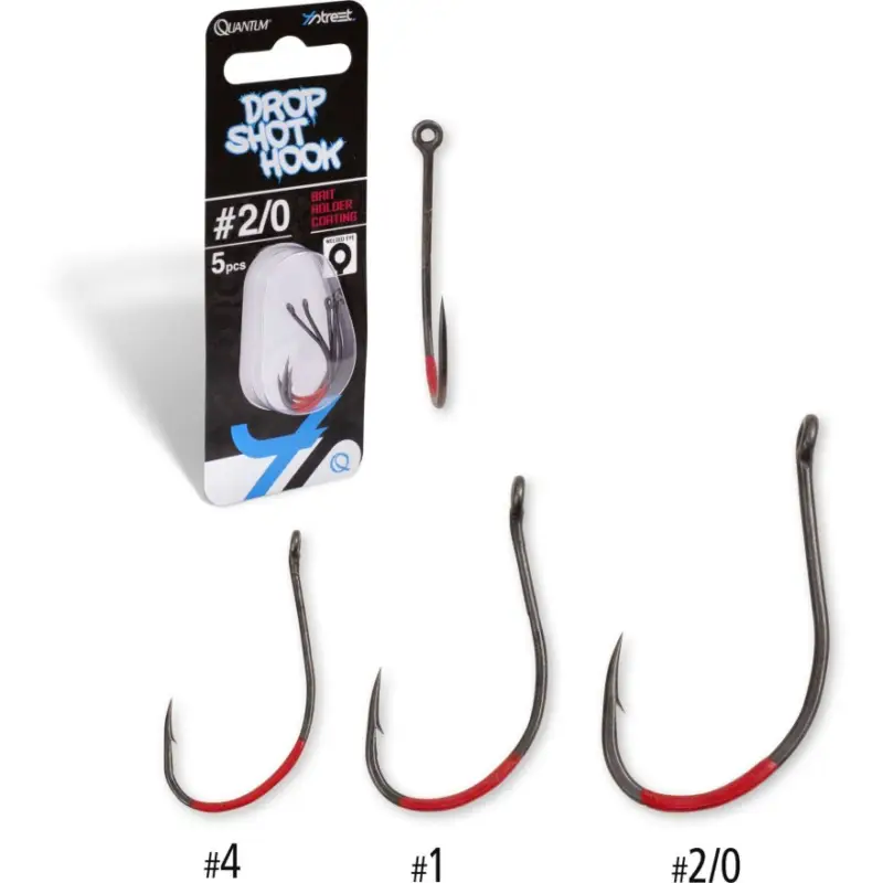 Quantum 4Street Drop Shot Hook Black Red, Nr.4 Reduceri