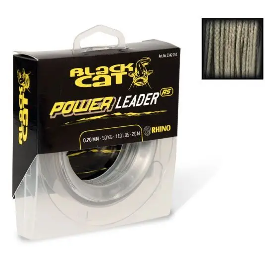 Comandă acum Fir Textil Somn Black Cat Power Leader, 20m, 1.40mm 150kg