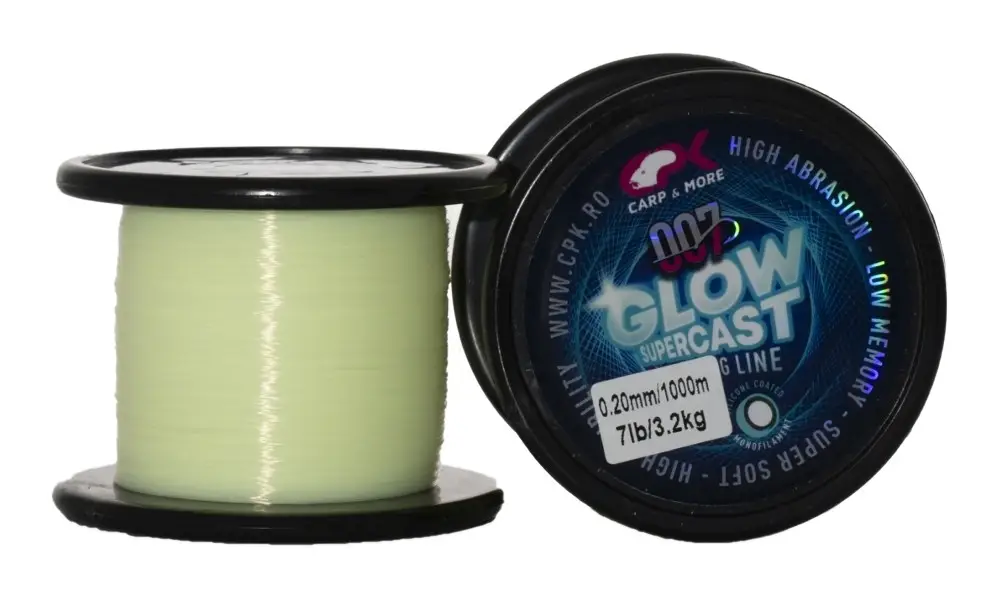Fir Monofilament CPK Glow Supercast, Alb Stralucitor, 1000m Plată sigură