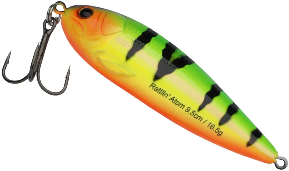 Lingurita Rattlin' Abu Garcia Atom, Fire Tiger, 9.5cm, 16.5g Preț redus