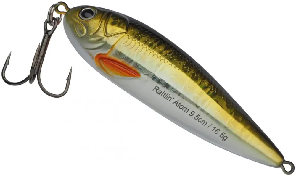 Noutate Lingurita Rattlin' Abu Garcia Atom, Golden Roach, 9.5cm, 16.5g
