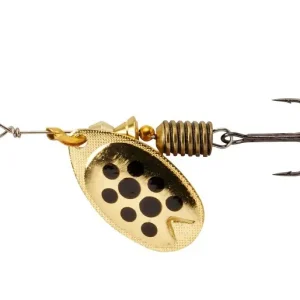 Lingura Rotativa Abu Garcia Fast Attack 4cm/5g, Culoare Gold/Black Dots Cel mai vândut