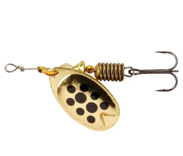 Lingura Rotativa Abu Garcia Fast Attack 4cm/5g, Culoare Gold/Black Dots Cel mai vândut