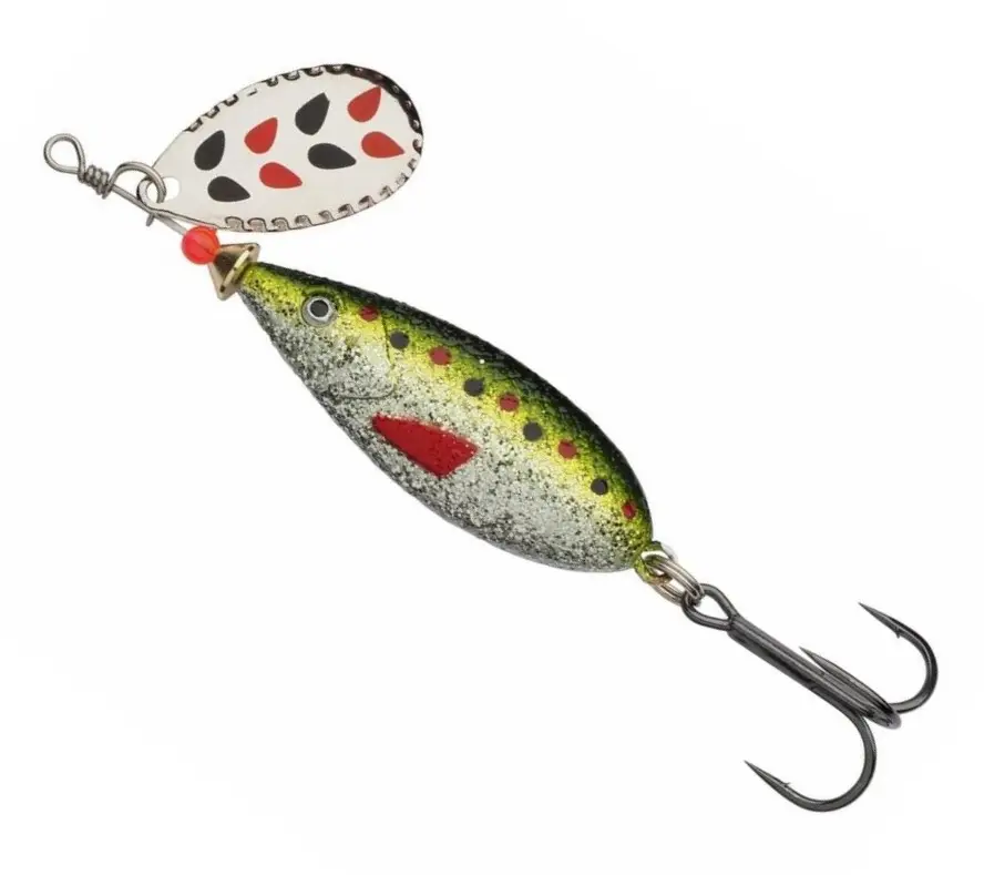 Ieftin Lingura Rotativa Abu Garcia Droppen Maxi Spinners, Green Back Minnow, 9g
