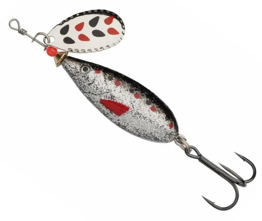 Retur gratuit Lingura Rotativa Abu Garcia Droppen Maxi Spinners, Culoare Black Back Minnow, 8.5cm, 12g