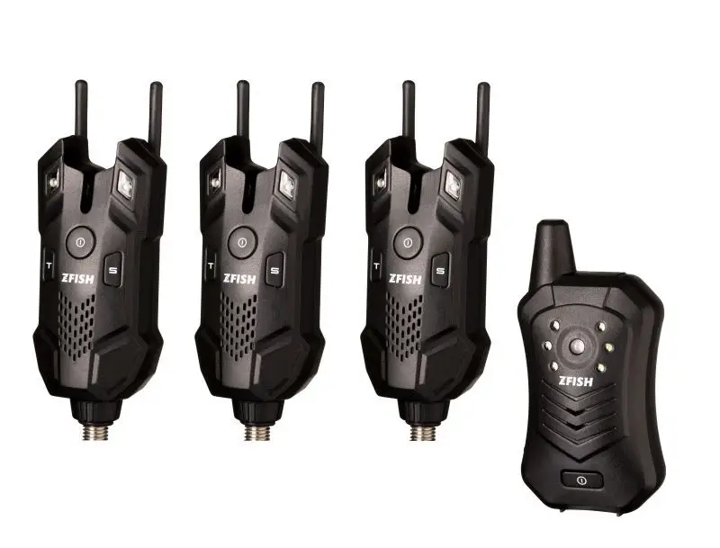 Set Avertizori-Senzori Pescuit ZFish Merkur Bite Alarm Wireless + Statie , 3+1 Calitate înaltă