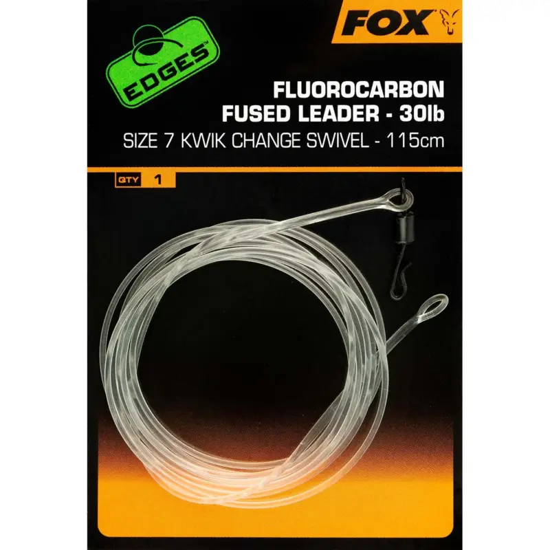 Montura Fox Fluorocarbon Fused Leader Kwik Change, 115cm Doar azi
