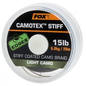 Calitate înaltă Fir Textil cu Camasa FOX Edges Camotex Dark Stiff, 15lb, 20m