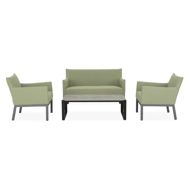 LIMA Set mobilier terasă/grădină, 2 fotolii, canapea și măsuță Preț redus